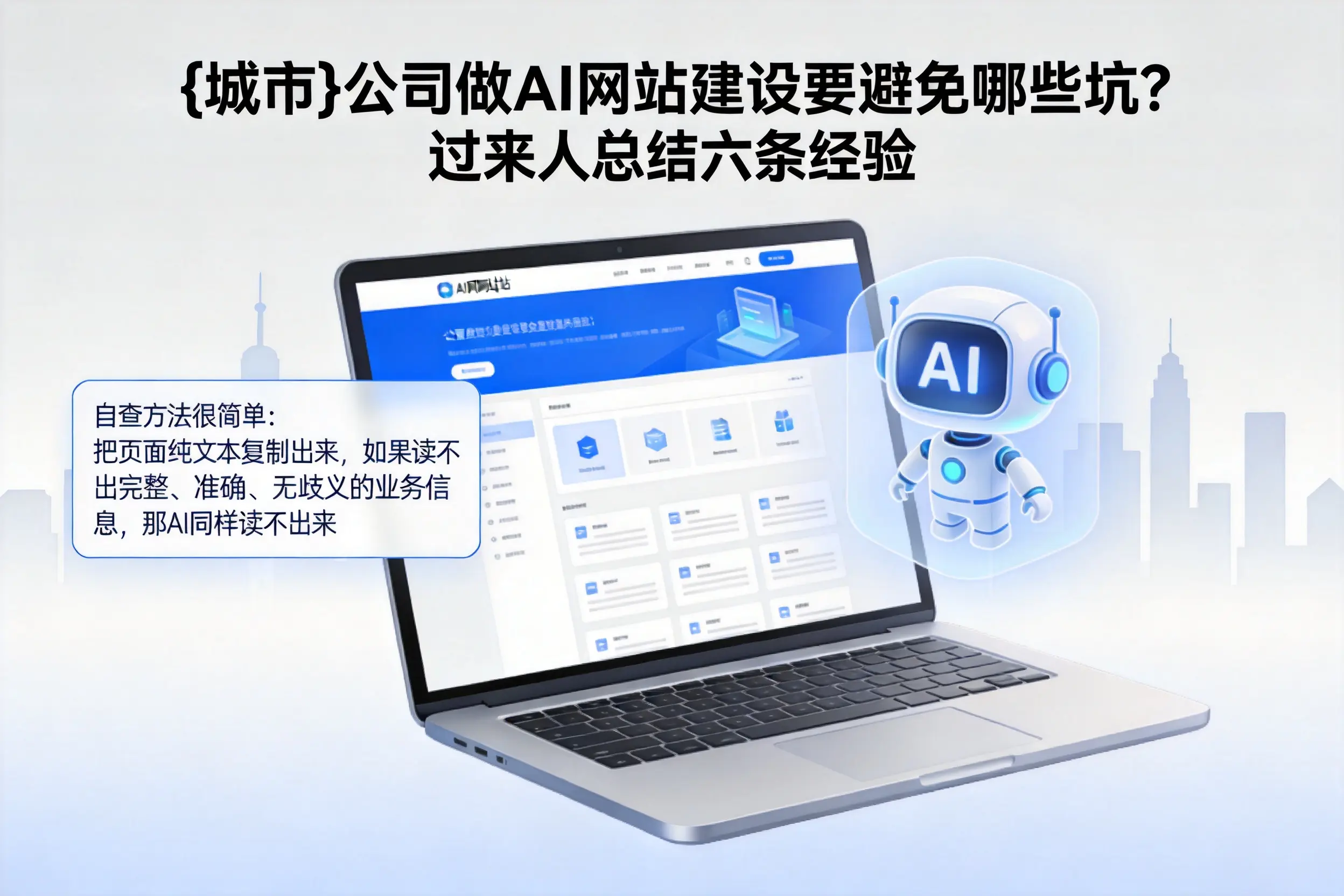 郴州公司做AI网站建设要避免哪些坑？过来人总结六条经验