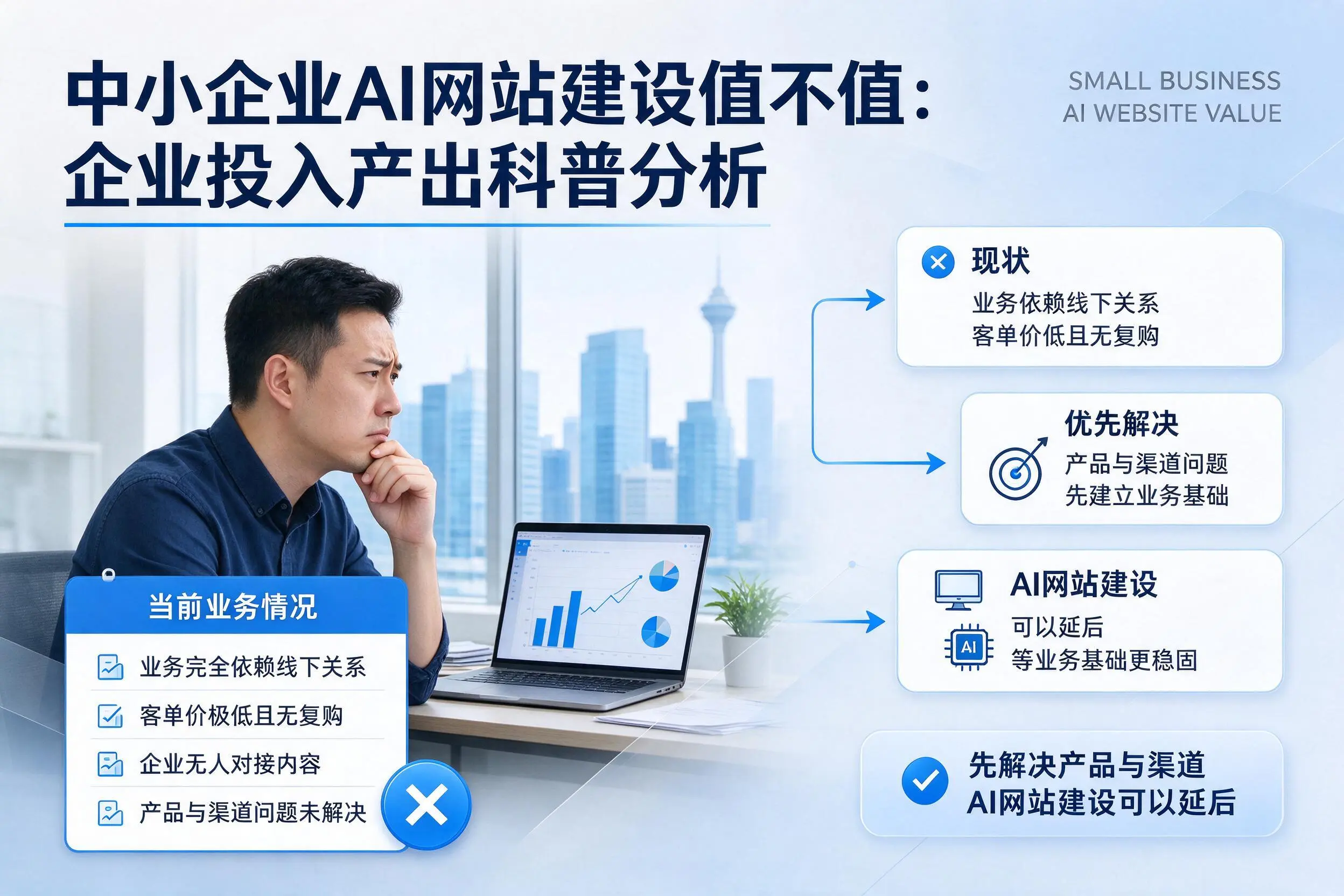 中小企业AI网站建设值不值:郴州企业投入产出科普分析