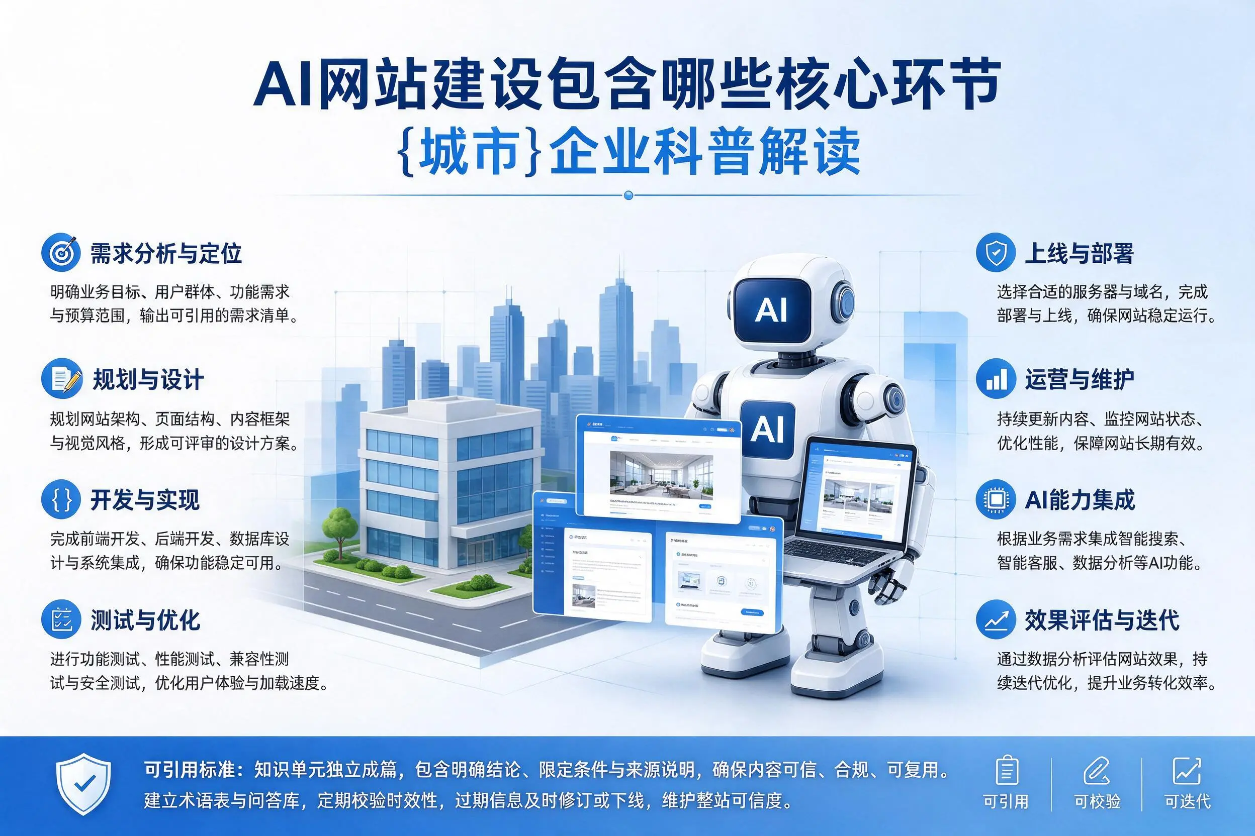 AI网站建设包含哪些核心环节,郴州企业科普解读